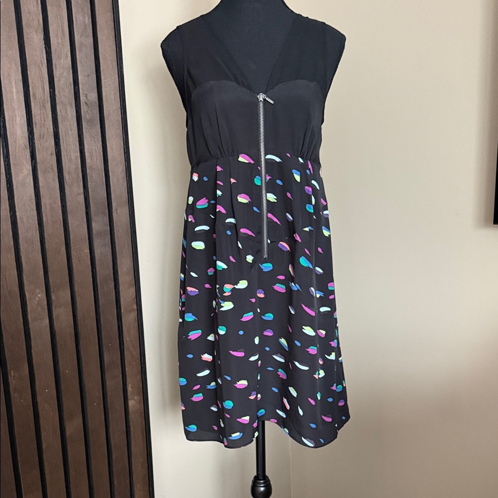 BCBGeneration Black Dress with Multicolor Accents
